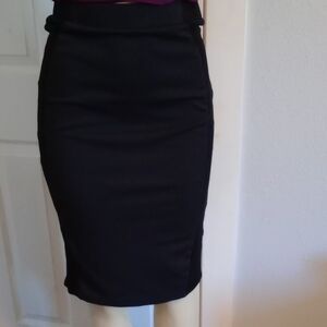 Grace Elements Black Pencil Skirt - Classic Tailored Fit